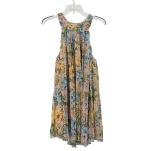 Umgee Pink Pleated Halter Mini Dress Sleeveless Spring Summer Wedding Guest